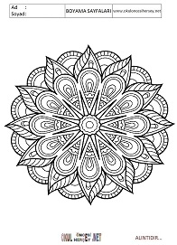 Mandala boyama sayfaları